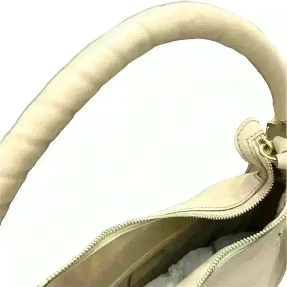 Authentic Chloe Pure Marcie Hobo Handbag Purse Braided Handle Dustbag Cream - Picture 8 of 15